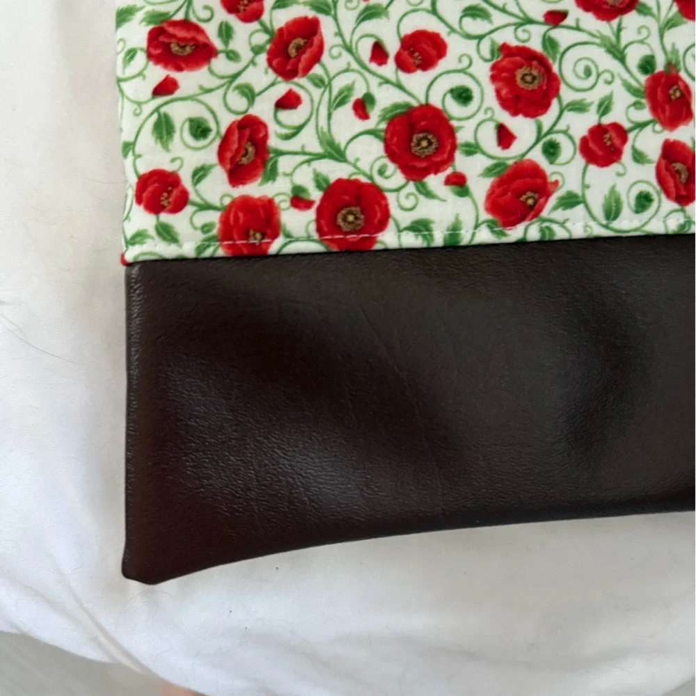 Floral Red and Brown Book/Tablet Sleeve